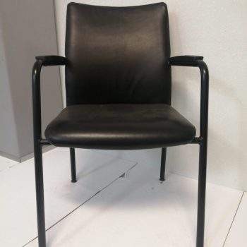 chaise simili cuir noir d’occasion
