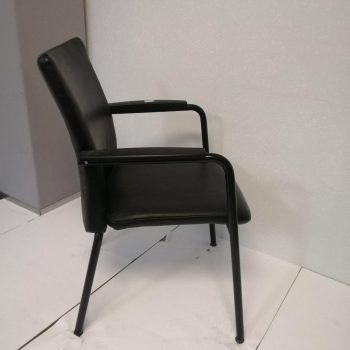 chaise simili cuir noir d’occasion