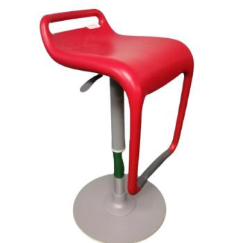 Tabouret rouge avec repose pied occasion TAB13