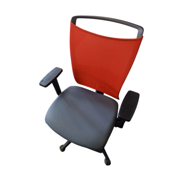 FAUTEUIL DE BUREAU GRIS & ROUGE – 299FO1